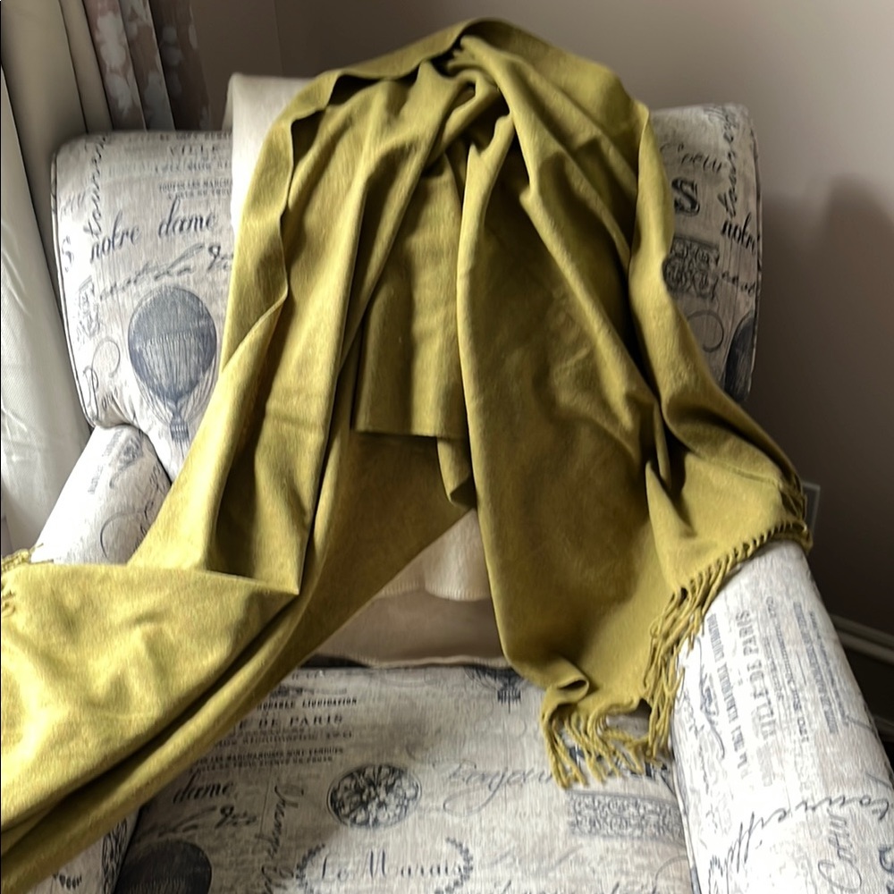 Olive Green shawl scarf Unbranded
